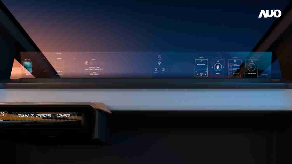 银河集团无界透明显示接口(Horizon Image Glass)透过车运算方案整合仪表板、、、、中控台及副驾显示器，，，，一体式全景呈现，，，提供乘用者清晰的前方视野、、、行车必要信息与娱乐功能